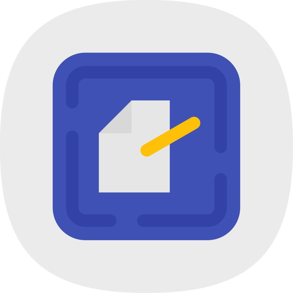 Edit file Flat Curve Icon vector