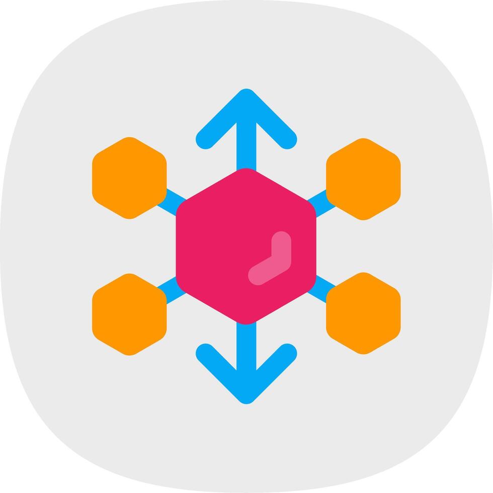 3d scale Flat Curve Icon vector
