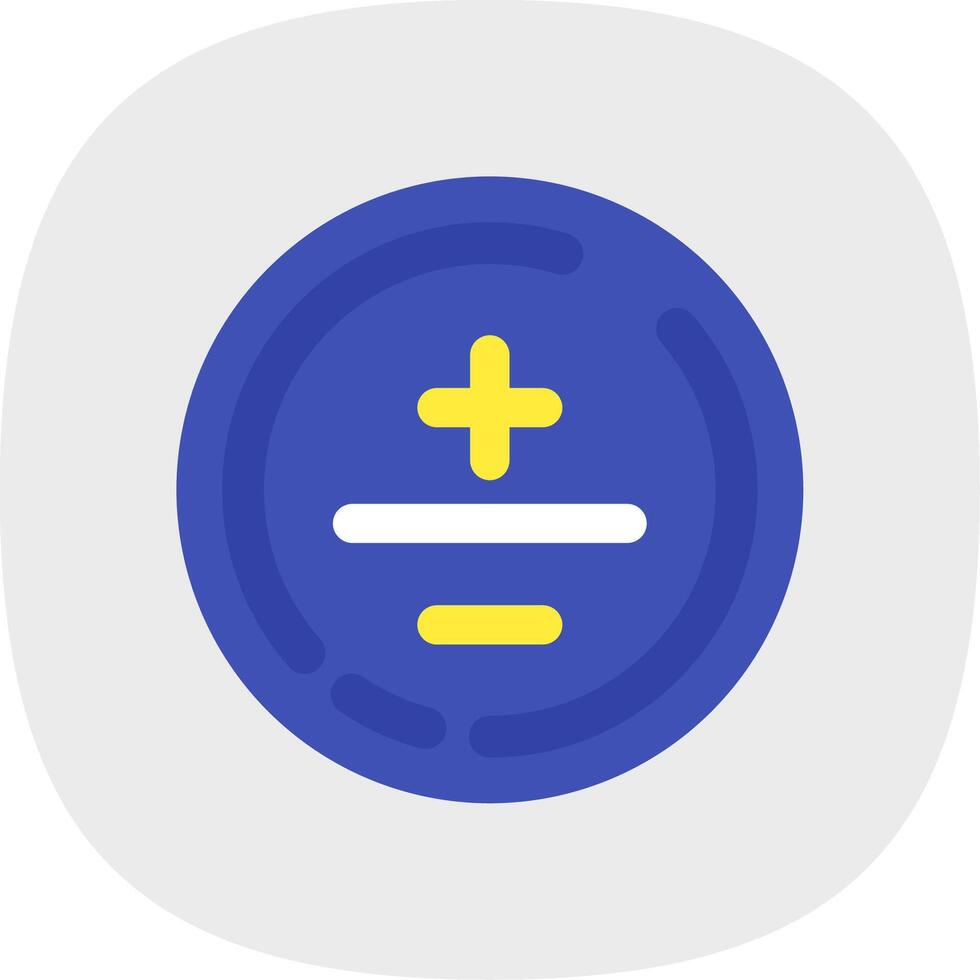 Mathematical symbol Flat Curve Icon vector
