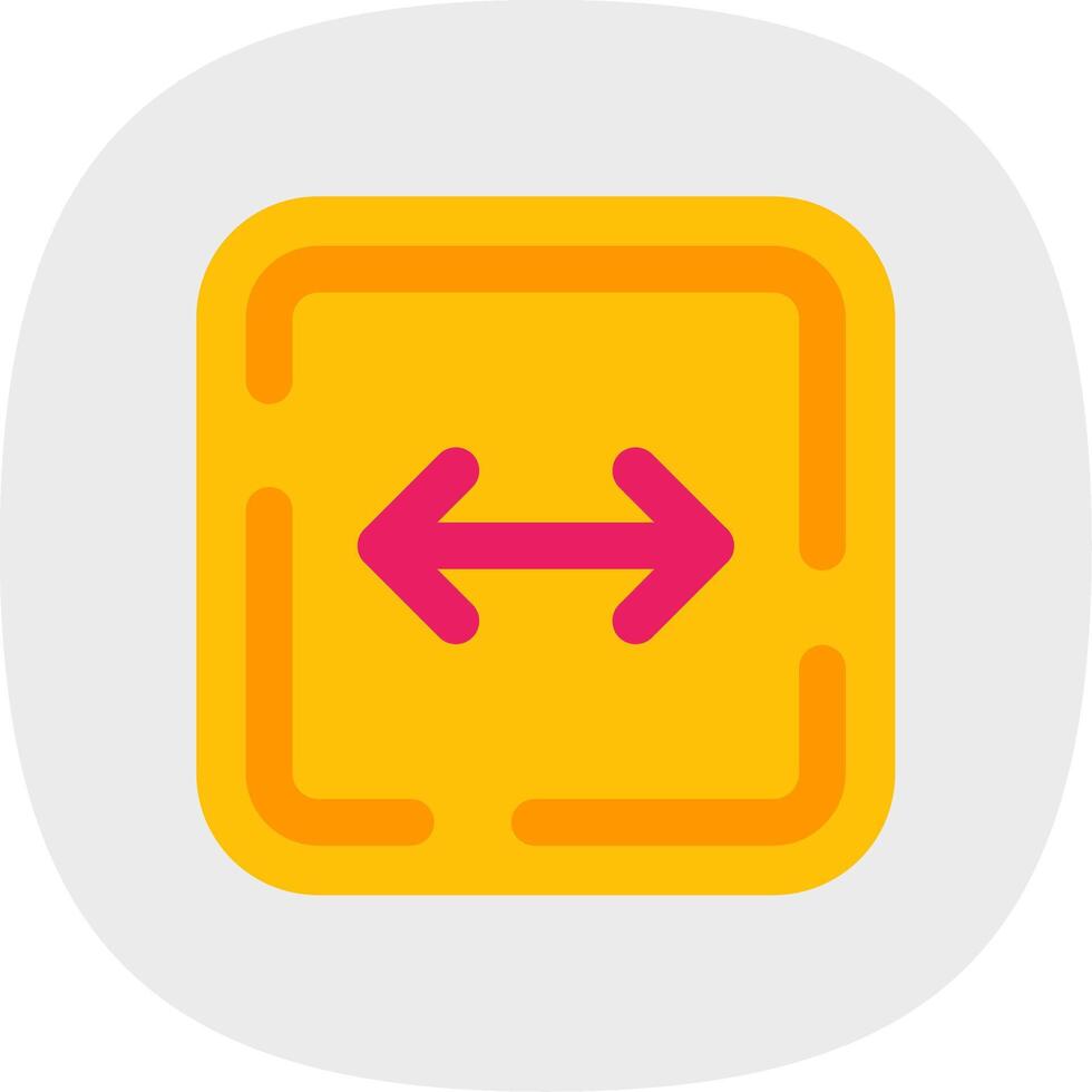 Left and right arrow Flat Curve Icon vector