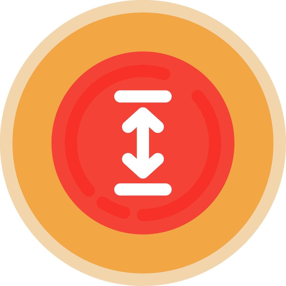 Up and down arrow Flat Multi Circle Icon vector