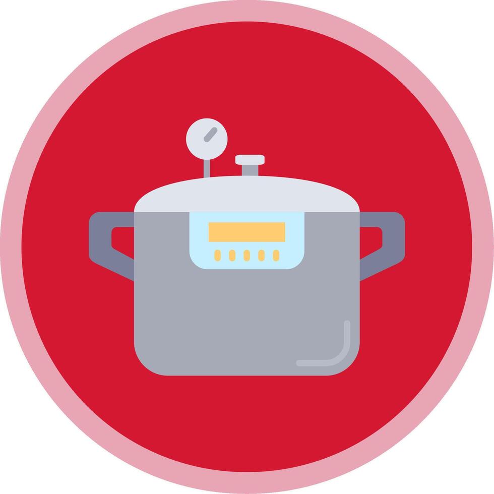 Pressure cooker Flat Multi Circle Icon vector