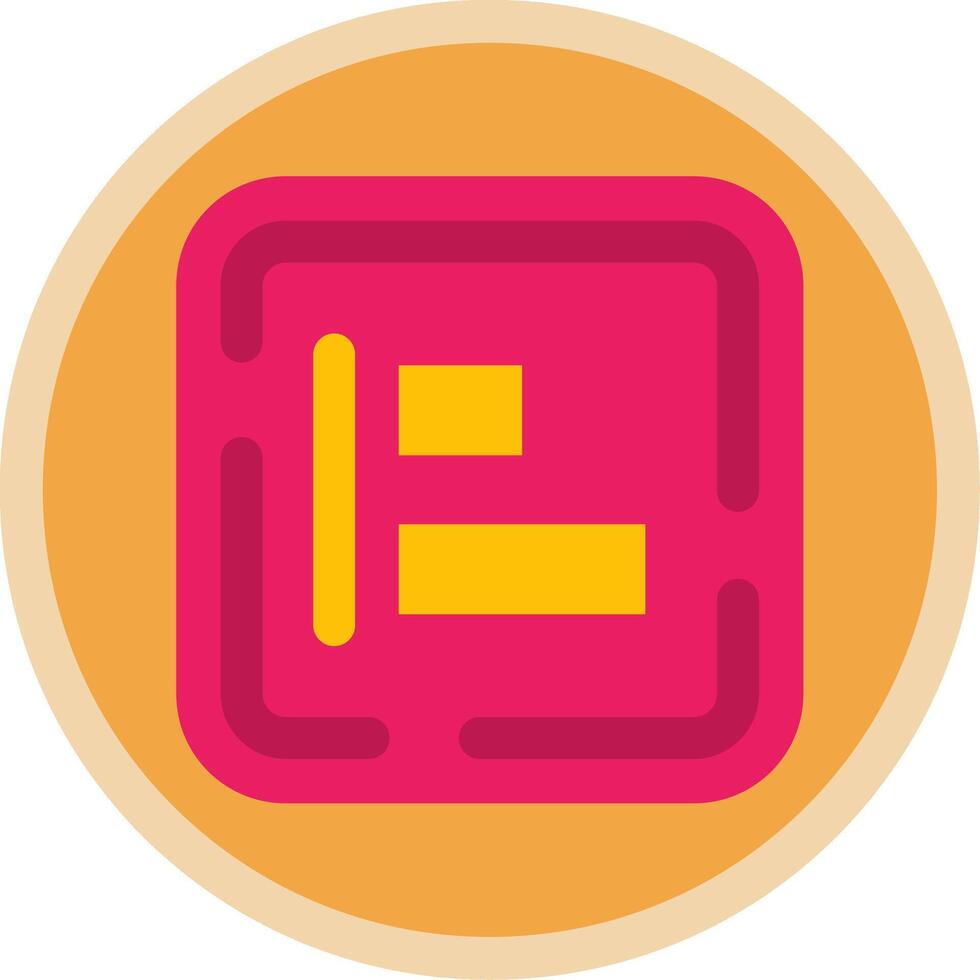 Left allignment Flat Multi Circle Icon vector