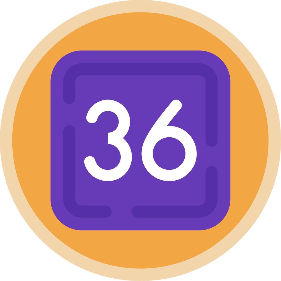 Thirty Six Flat Multi Circle Icon vector
