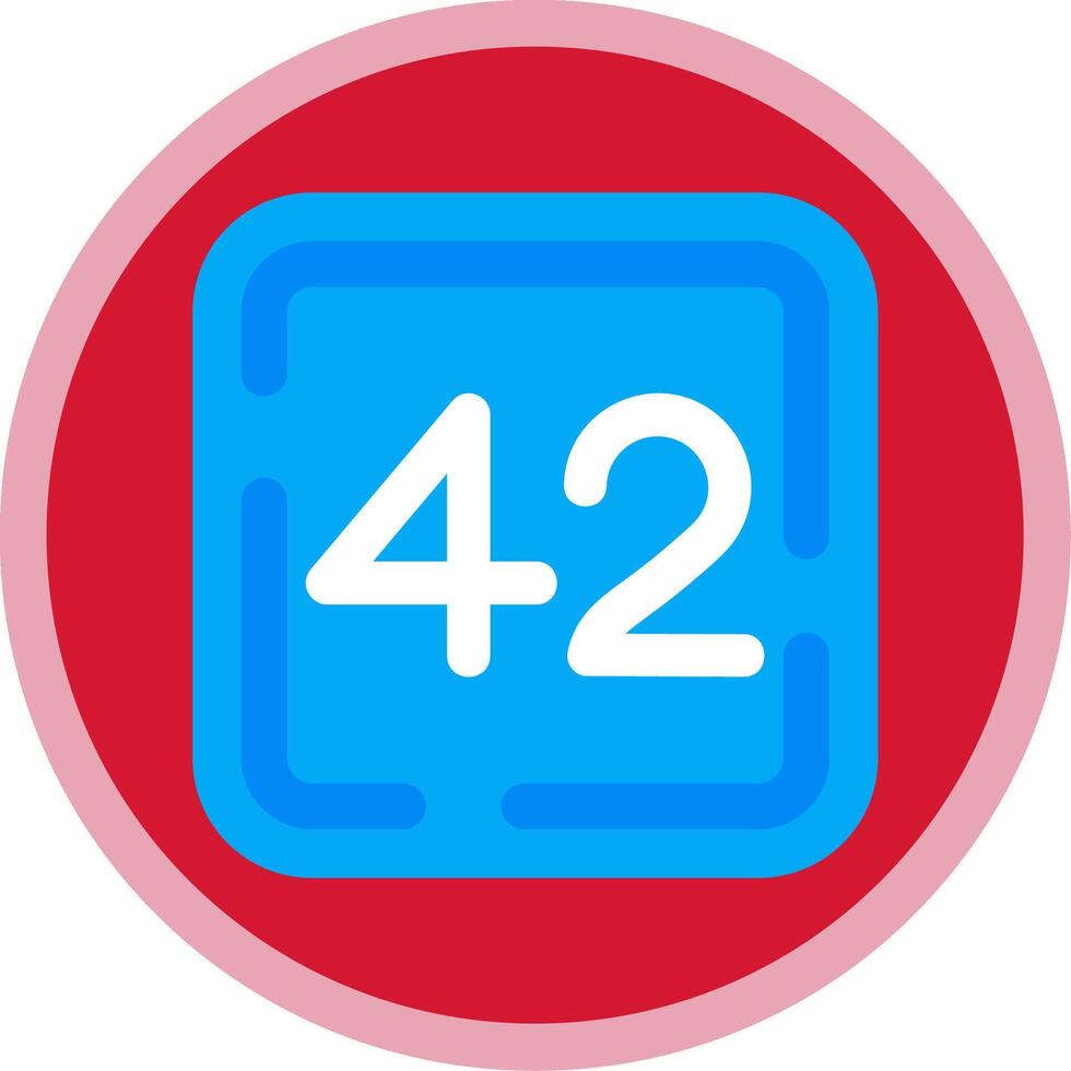 Forty Two Flat Multi Circle Icon vector