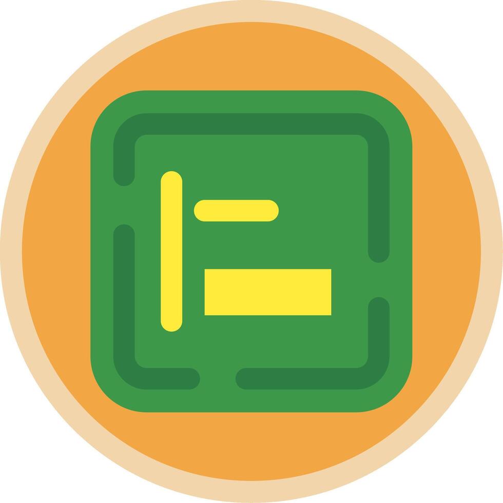 Left alignment Flat Multi Circle Icon vector