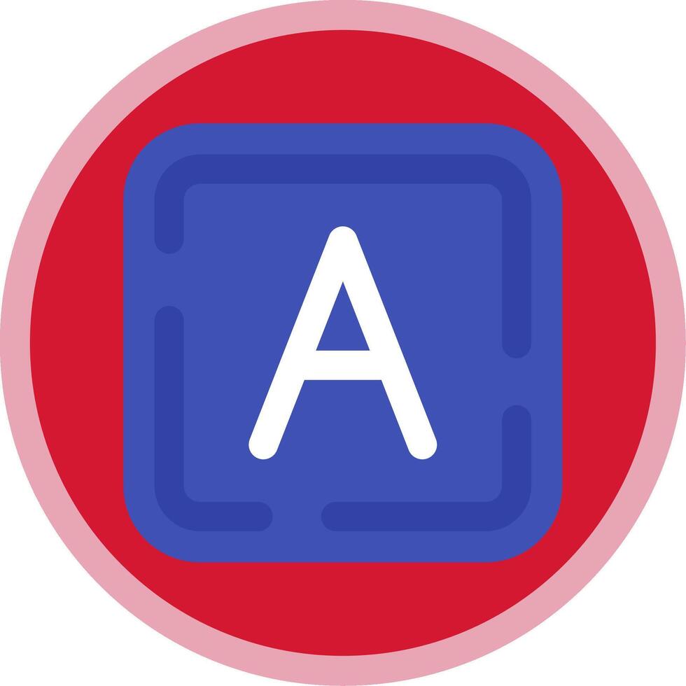 Letter a Flat Multi Circle Icon vector