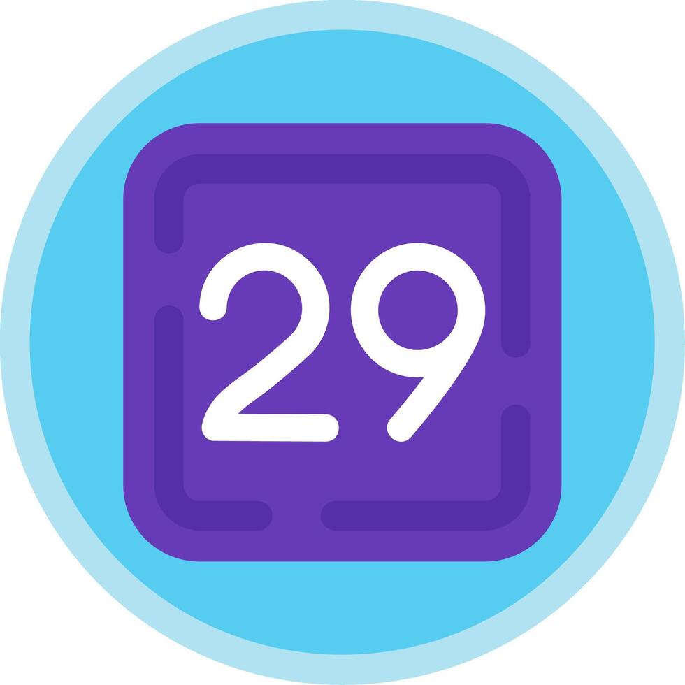 Twenty Nine Flat Multi Circle Icon vector