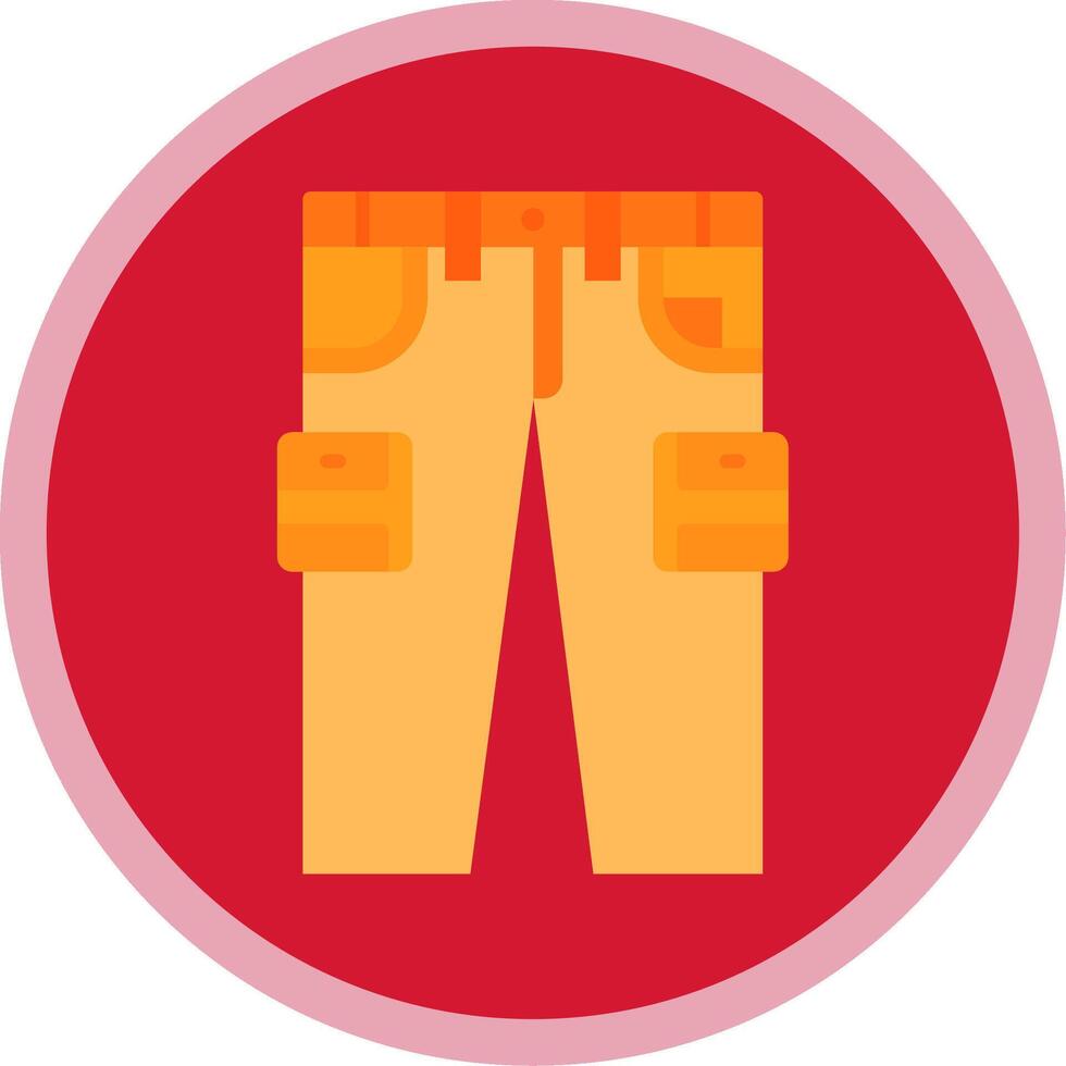 Cargo pants Flat Multi Circle Icon vector