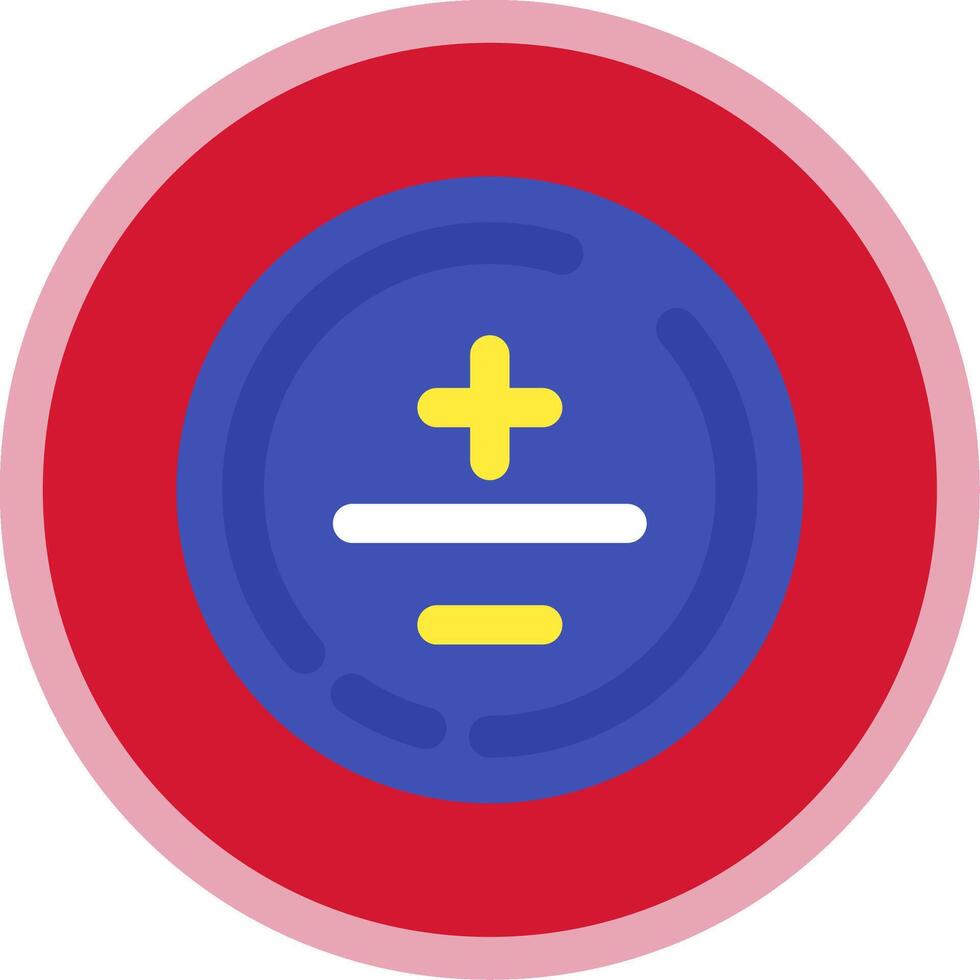 Mathematical symbol Flat Multi Circle Icon vector