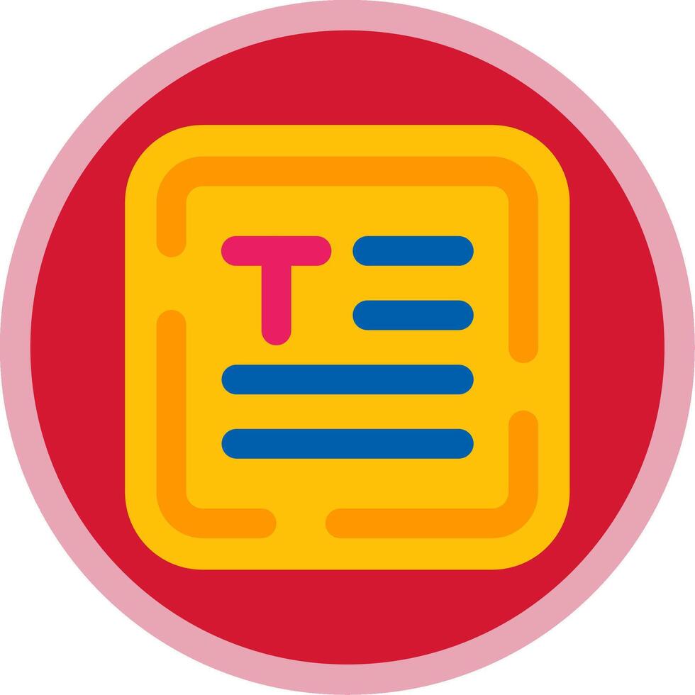 Align text Flat Multi Circle Icon vector