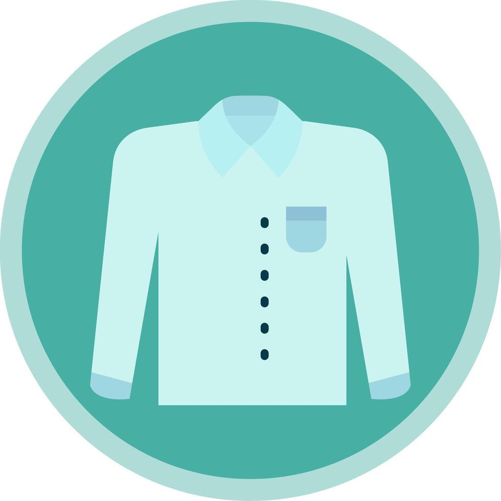 formal camisa plano multi circulo icono vector