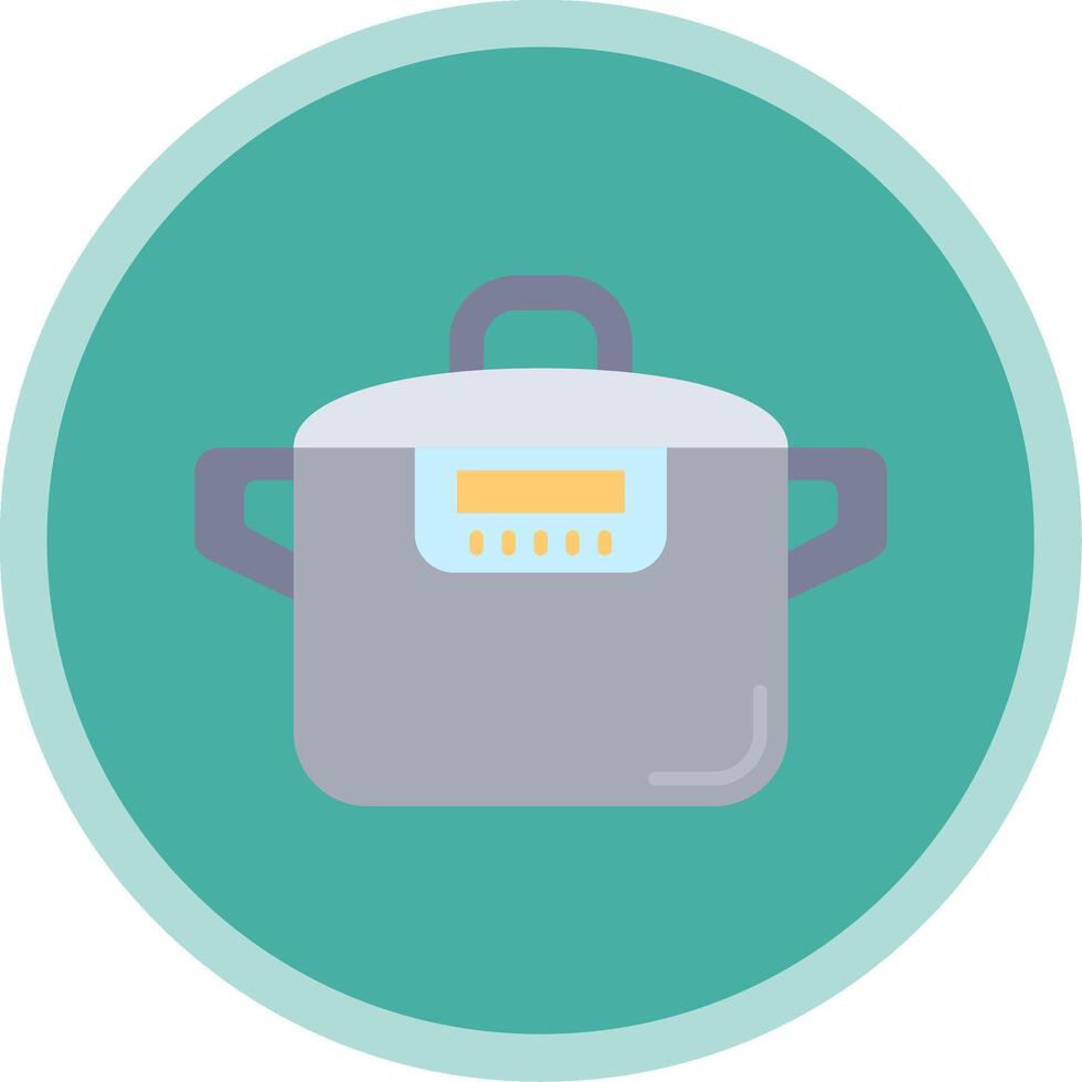 Pressure cooker Flat Multi Circle Icon vector