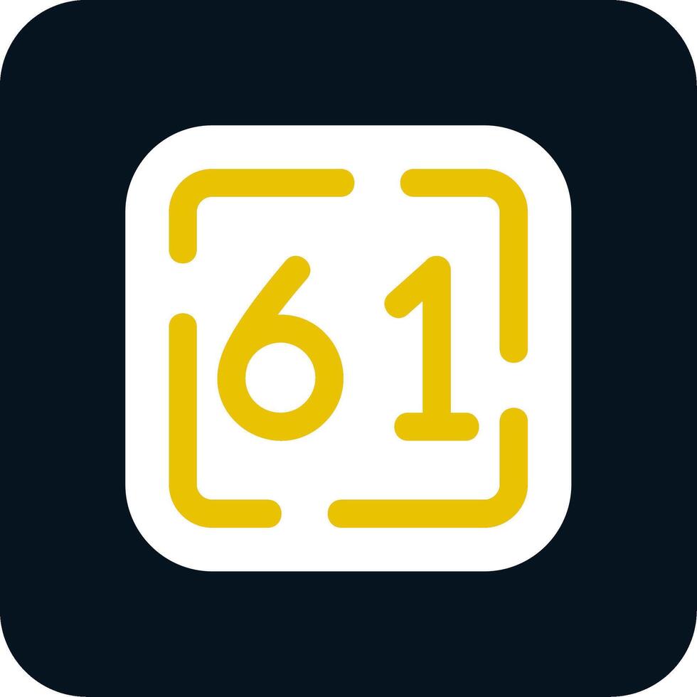 Sixty One Glyph Two Color Icon vector