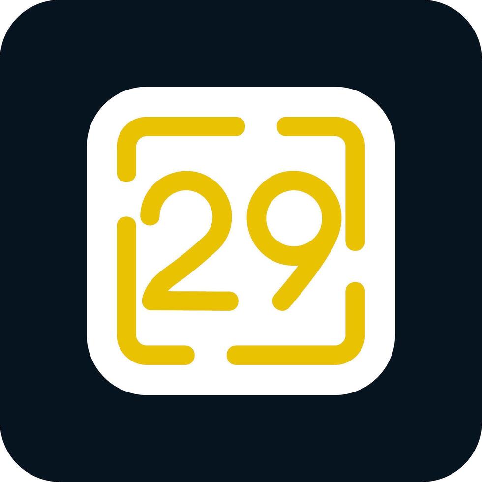 Twenty Nine Glyph Two Color Icon vector