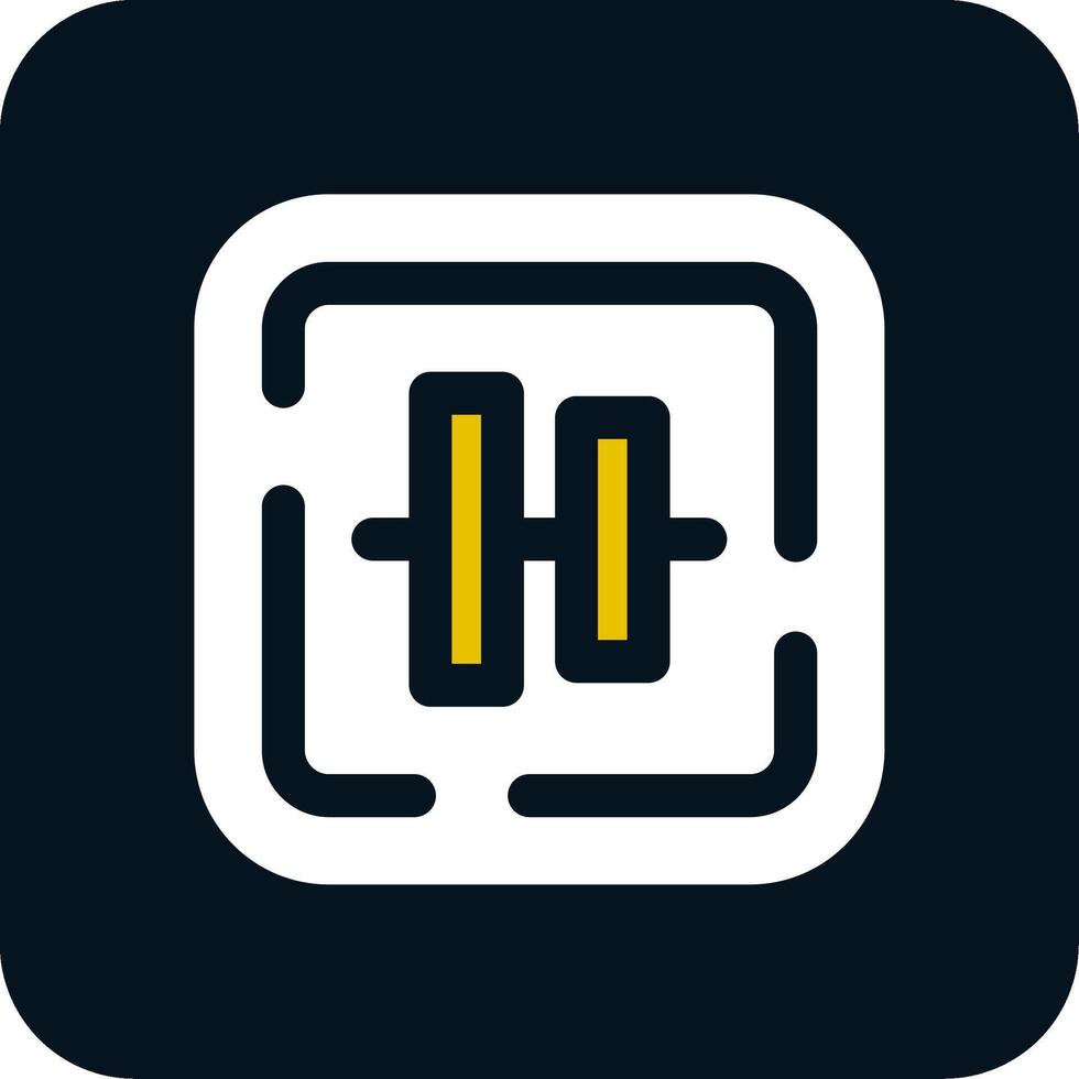Vertical alignment Glyph Two Color Icon vector