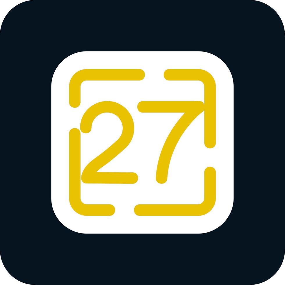 Twenty Seven Glyph Two Color Icon vector