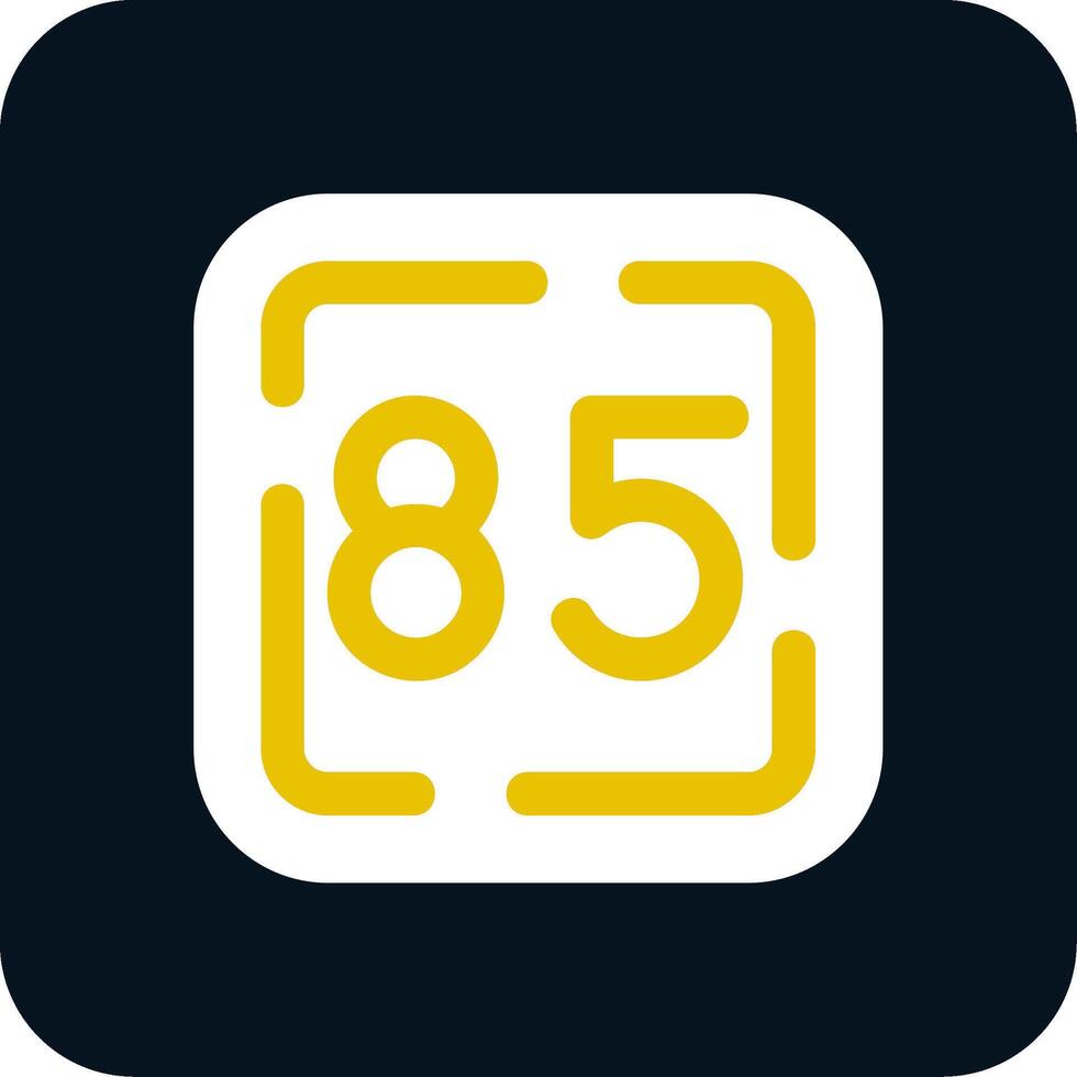 Eighty Five Glyph Two Color Icon vector