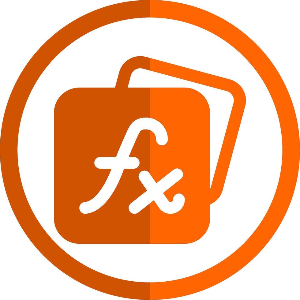 Layer style Glyph Orange Circle Icon vector