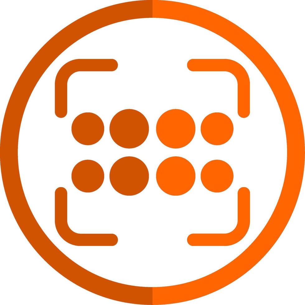 Reorder dots horizontal Glyph Orange Circle Icon vector
