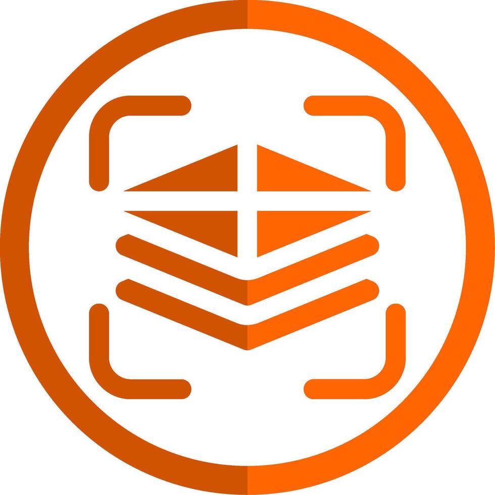 Fill adjustment layer Glyph Orange Circle Icon vector