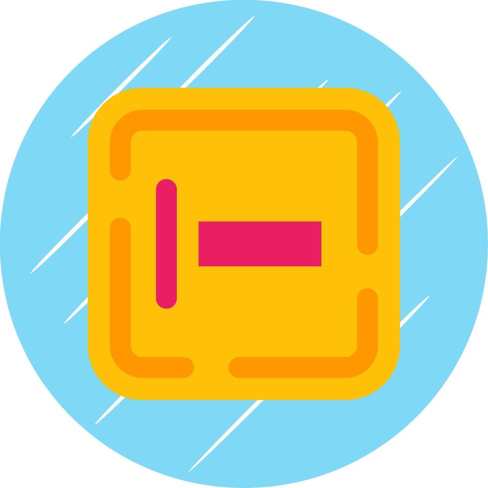 Right align Flat Blue Circle Icon vector