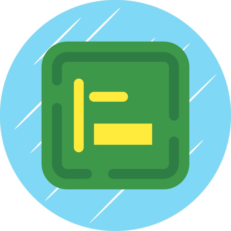 Left alignment Flat Blue Circle Icon vector