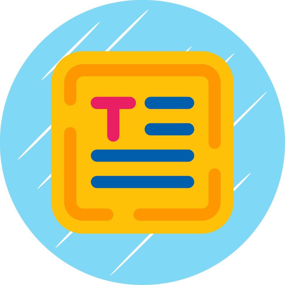 Align text Flat Blue Circle Icon vector
