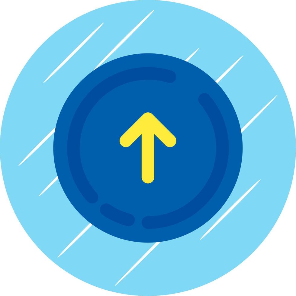 Up arrow Flat Blue Circle Icon vector