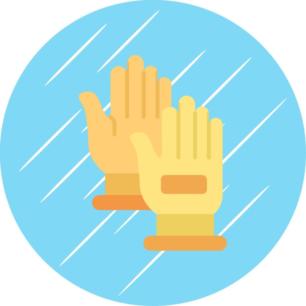 Hand gloves Flat Blue Circle Icon vector