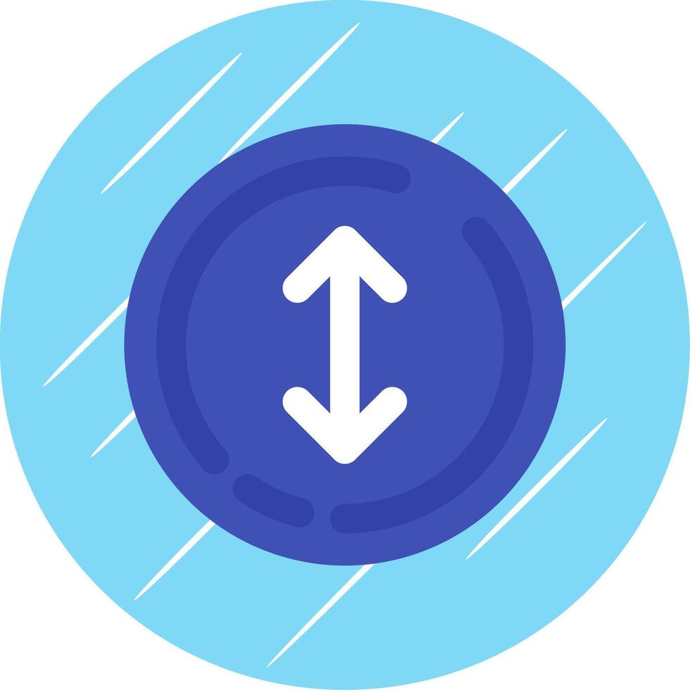 Up and down arrow Flat Blue Circle Icon vector