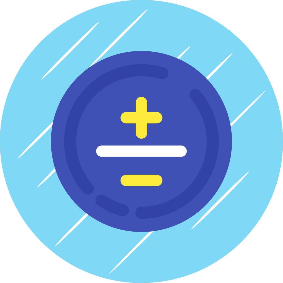Mathematical symbol Flat Blue Circle Icon vector