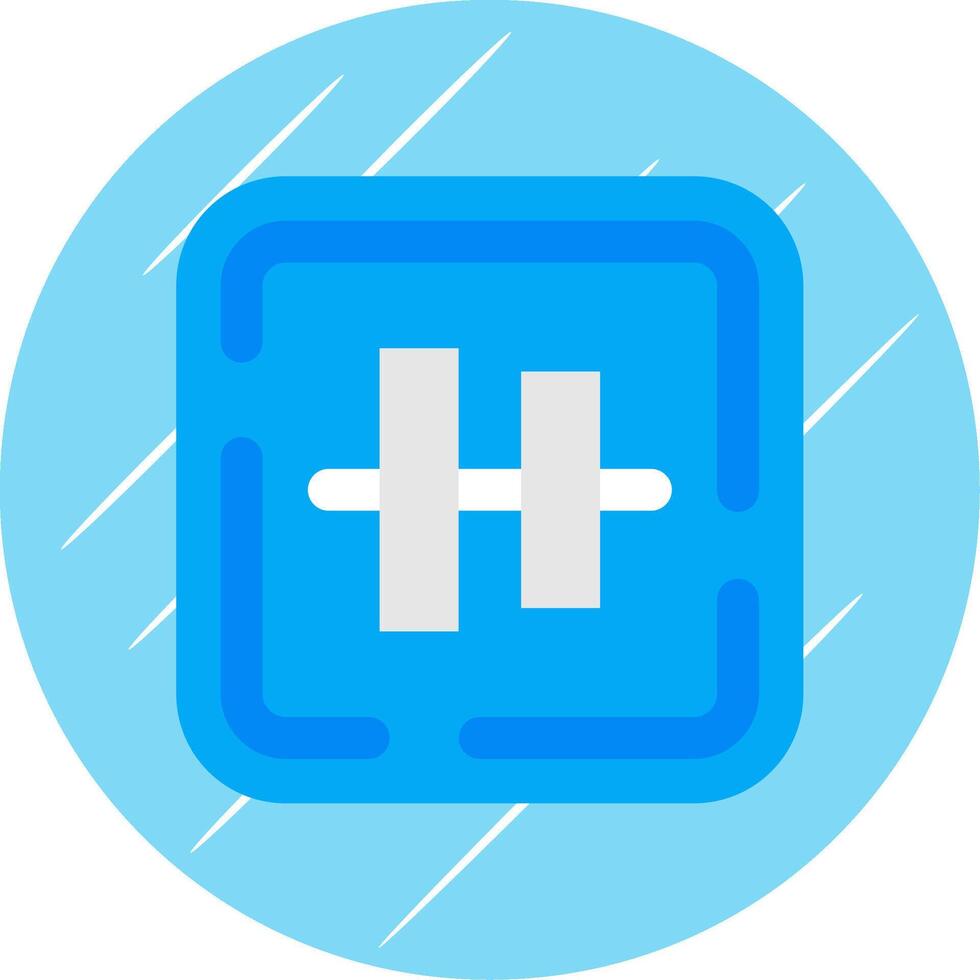 Vertical alignment Flat Blue Circle Icon vector