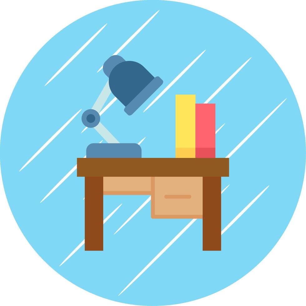 Table lamp Flat Blue Circle Icon vector