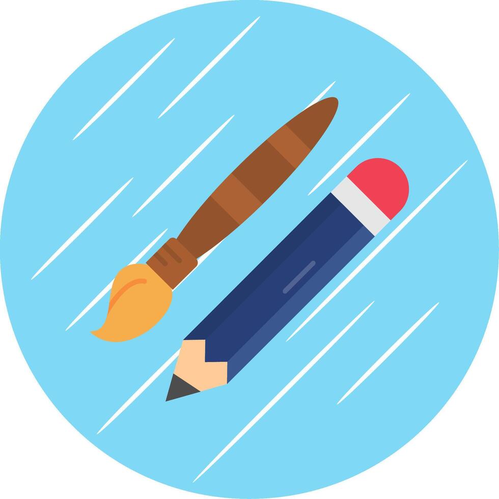 Drawing tools Flat Blue Circle Icon vector