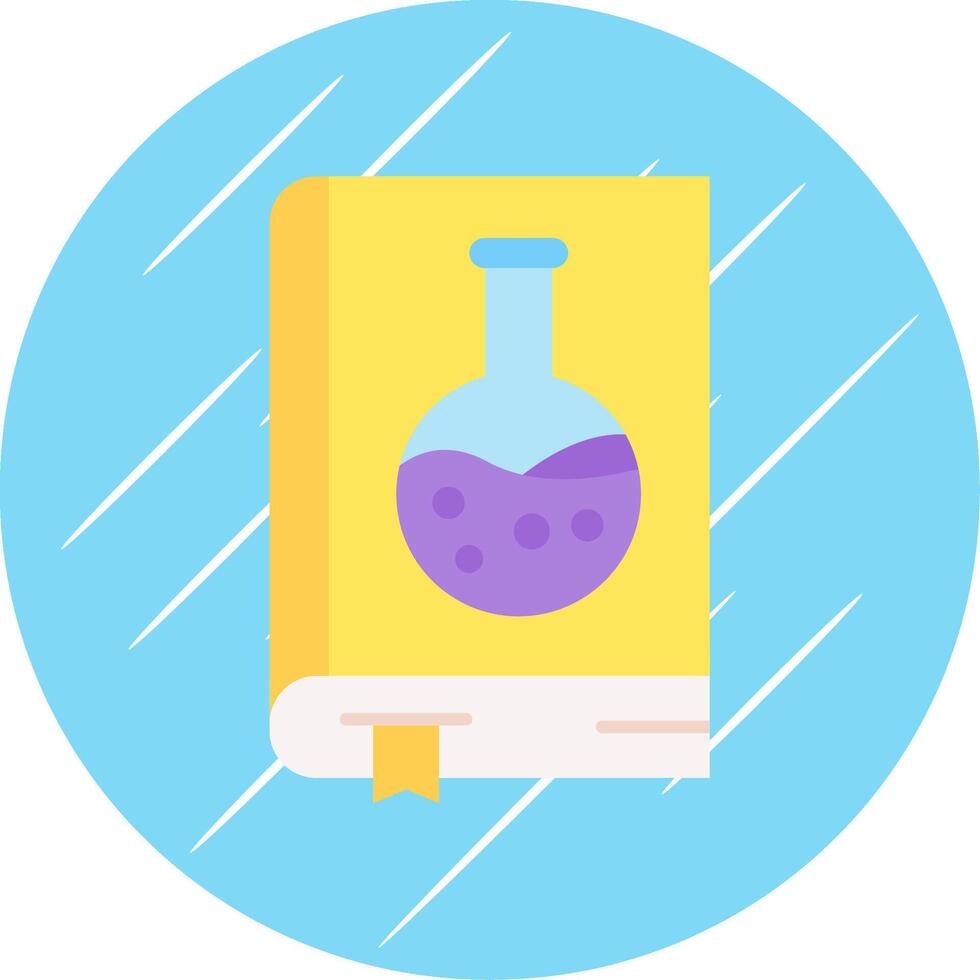 Chemistry book Flat Blue Circle Icon vector