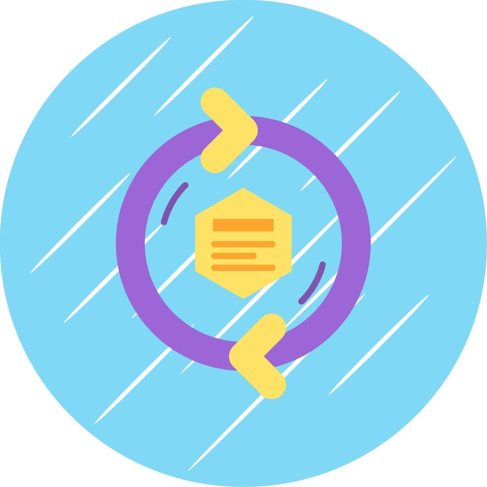 Refresh arrow Flat Blue Circle Icon vector