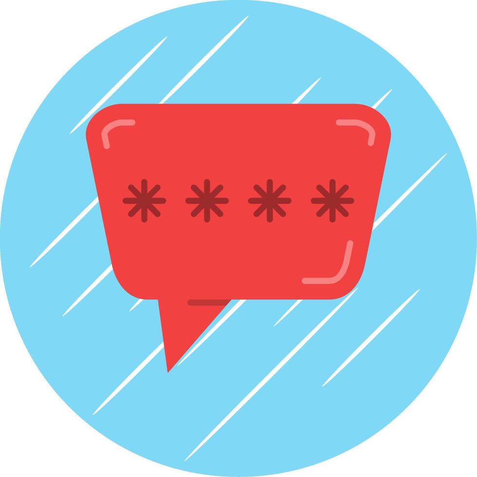 Chat box Flat Blue Circle Icon vector