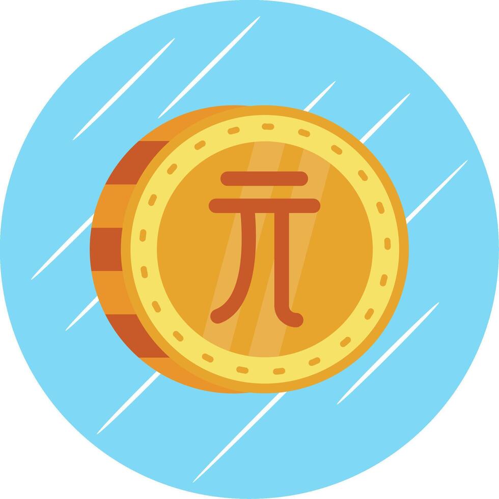 New taiwan dollar Flat Blue Circle Icon vector