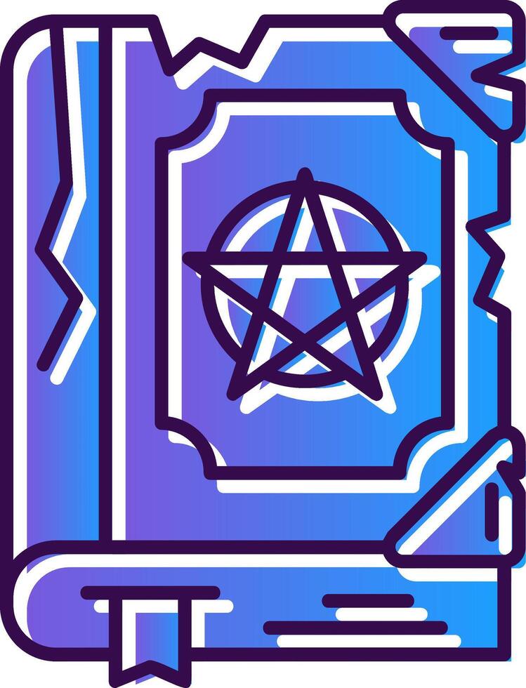 Magic book Gradient Filled Icon vector