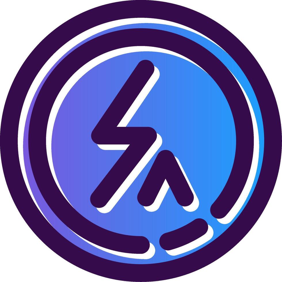 Flash auto Gradient Filled Icon vector