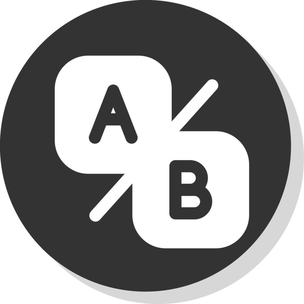 Compare ab Glyph Grey Circle Icon vector