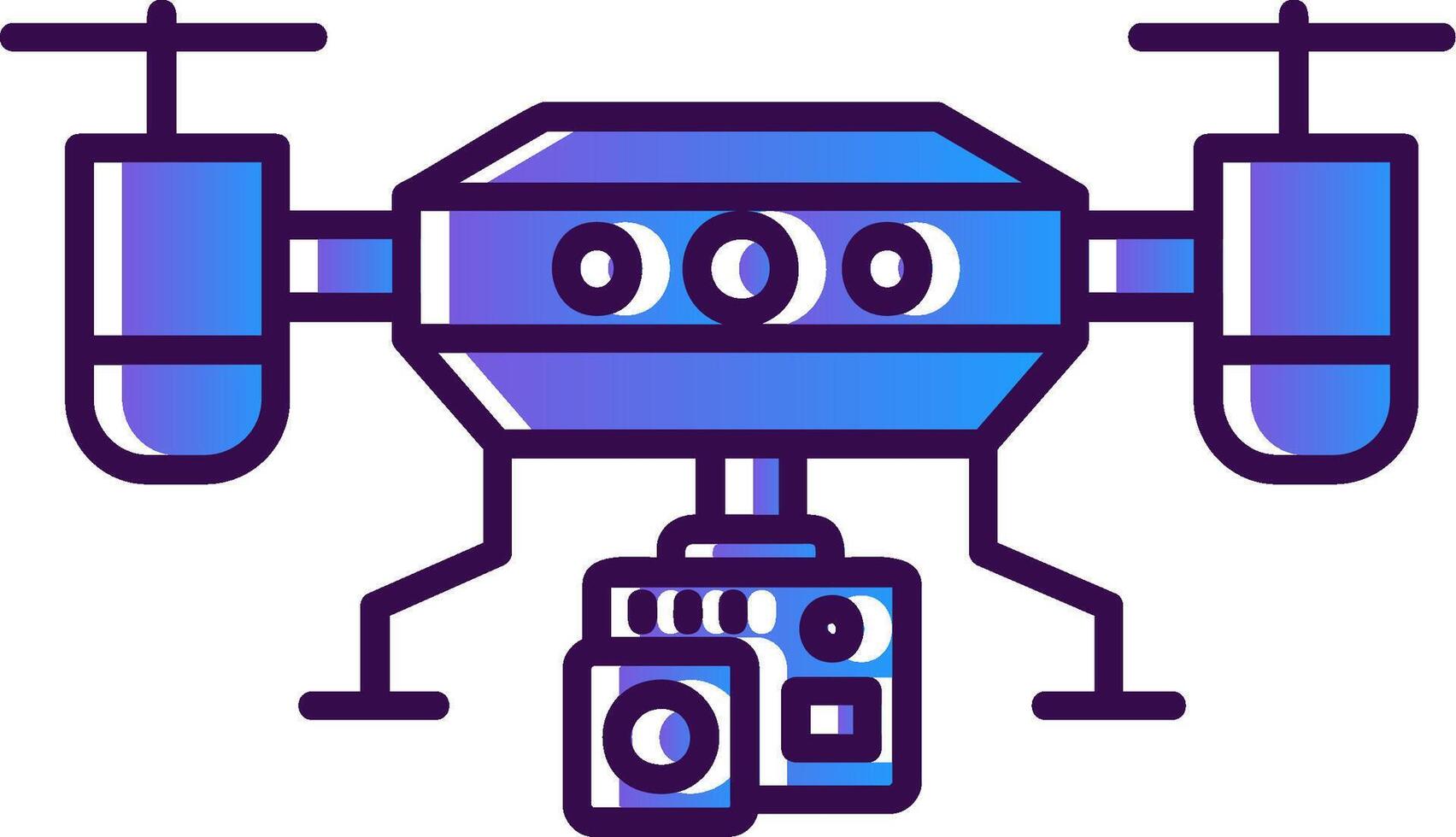 Camera drone Gradient Filled Icon vector
