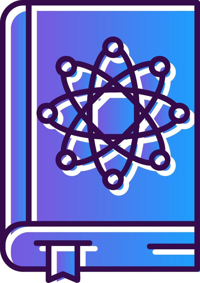Physics book Gradient Filled Icon vector