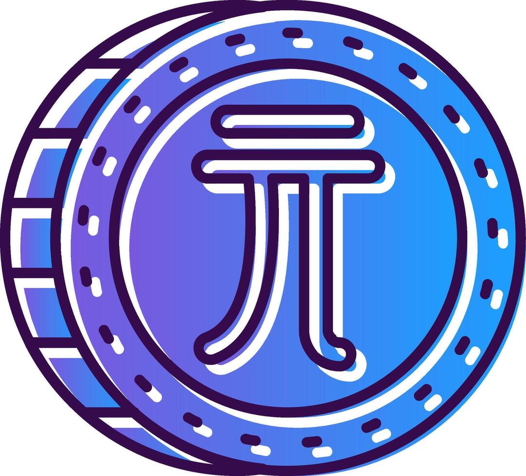New taiwan dollar Gradient Filled Icon vector