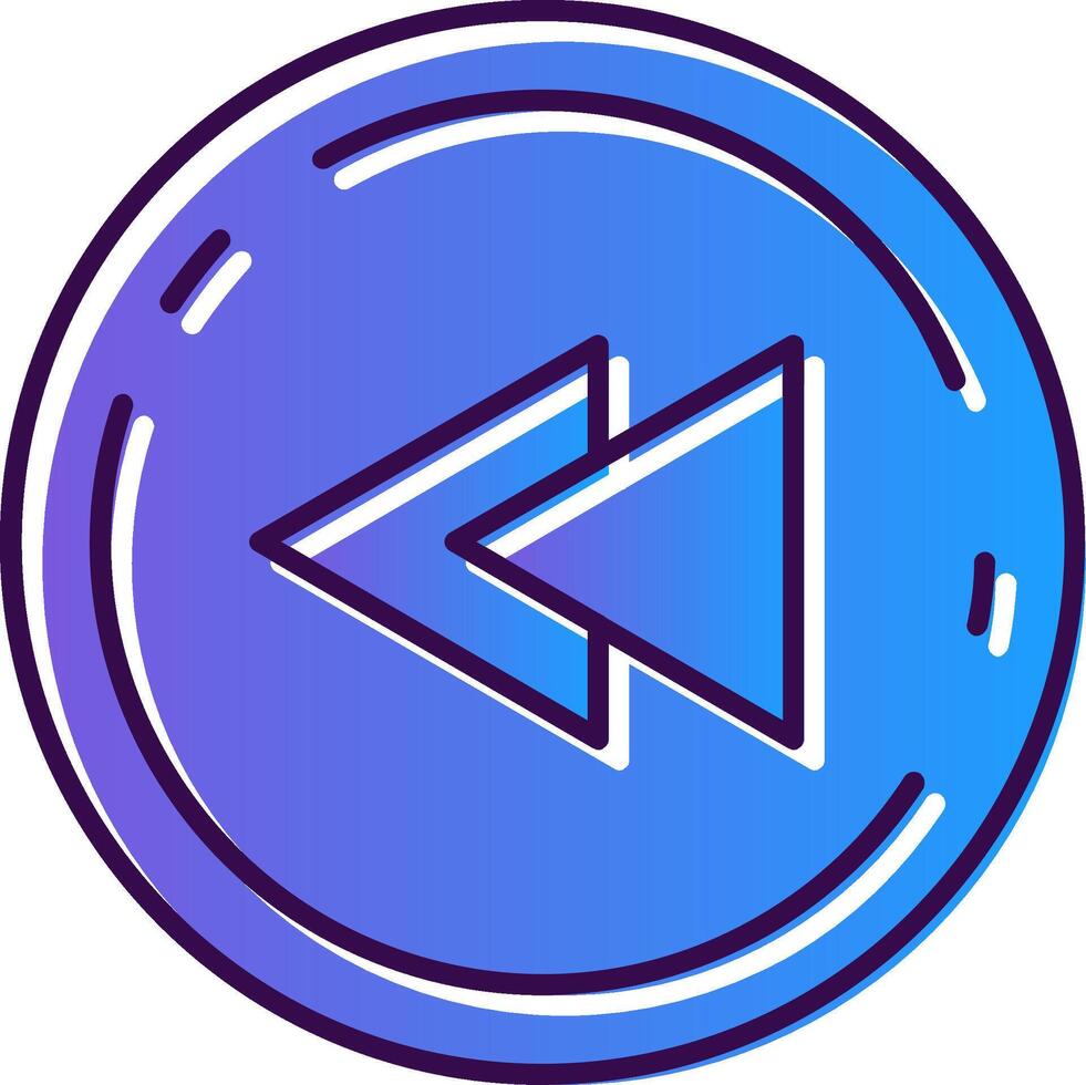 Fast forward Gradient Filled Icon vector