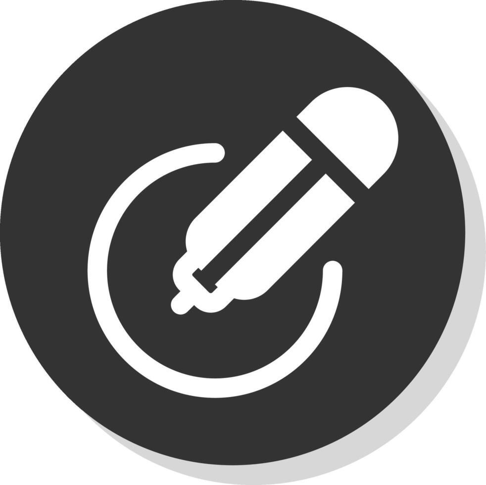 Pencil circle Glyph Grey Circle Icon vector