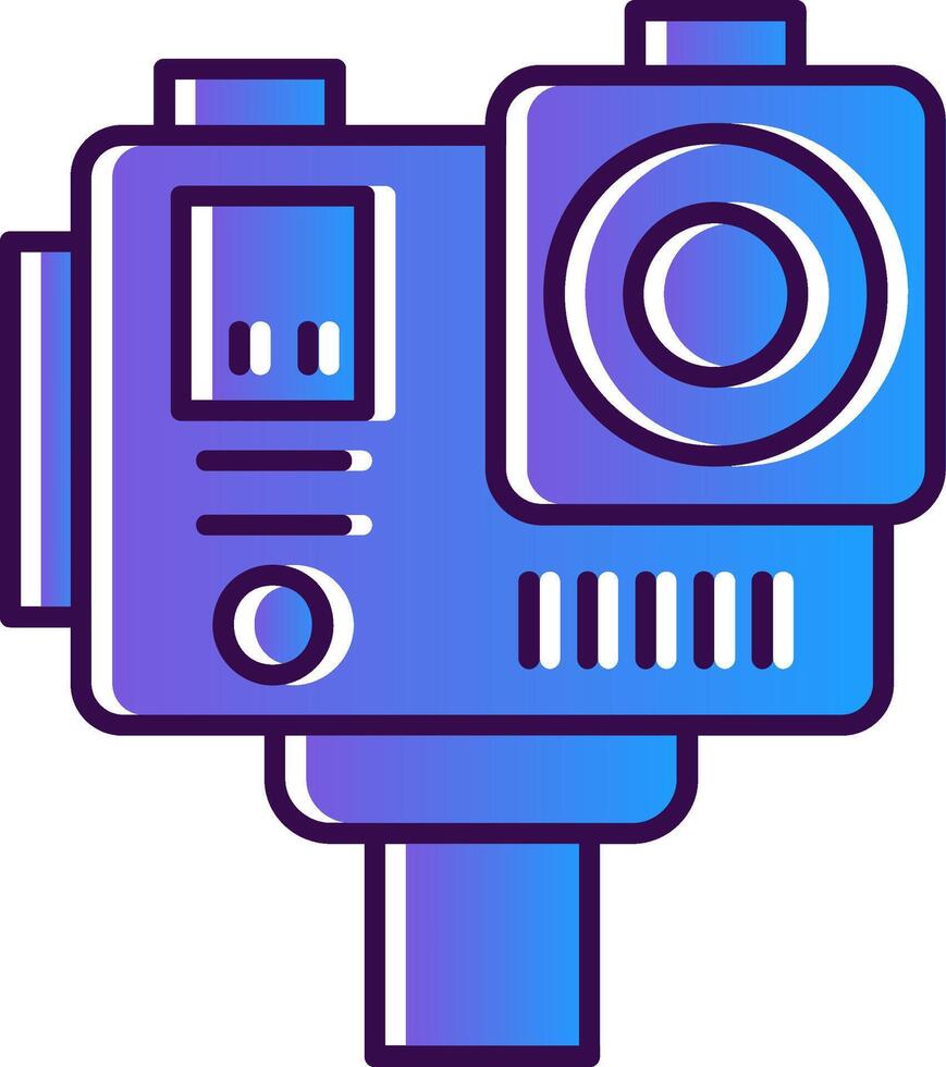 Action camera Gradient Filled Icon vector