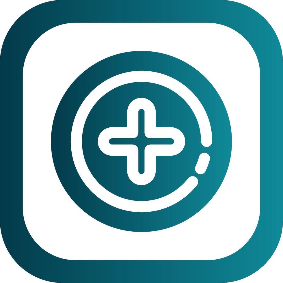 Add 2 Glyph Gradient Round Corner Icon vector