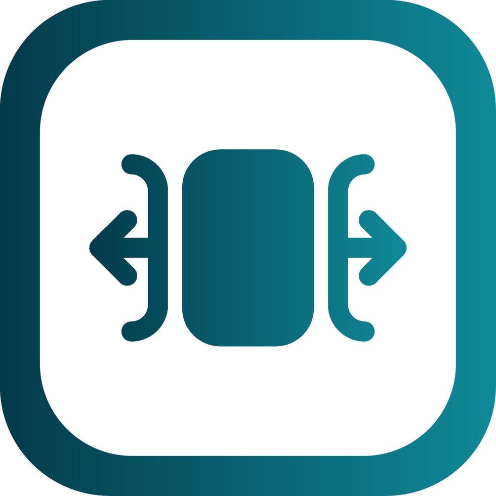 Carousel horizontal Glyph Gradient Round Corner Icon vector